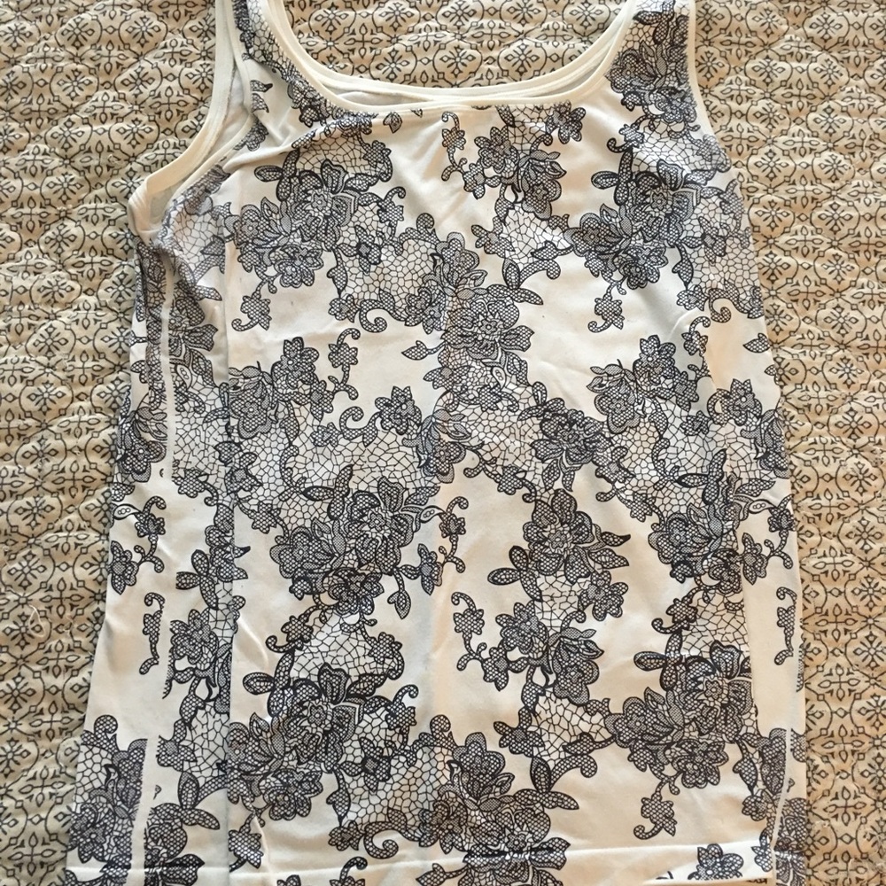 Stretch, flowered tank top